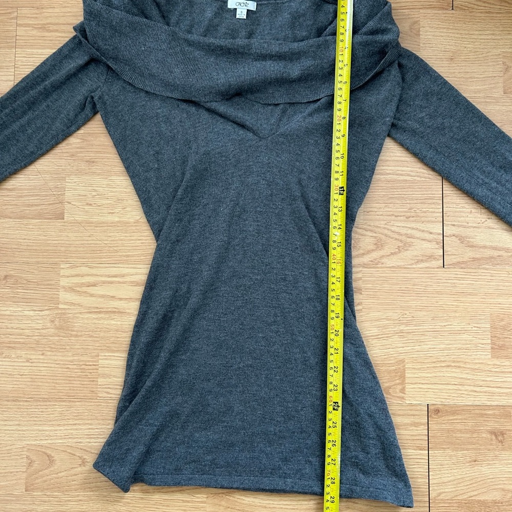 Caché Gray Cowl Neck Sweater - Picture 4 of 6